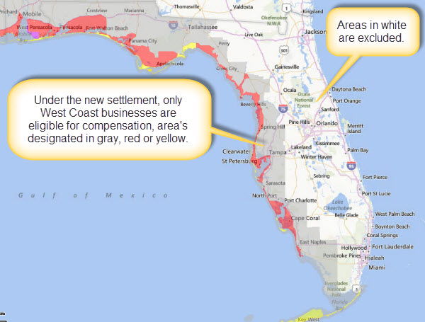 BP Florida Compensation Map